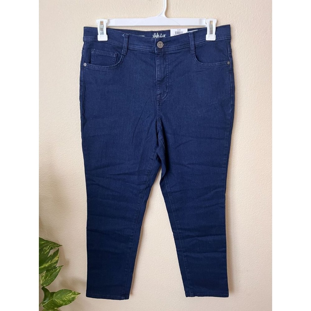 🌸 Style&Co. Womens 12S Jeans Slim Leg Blue Skinny Denim